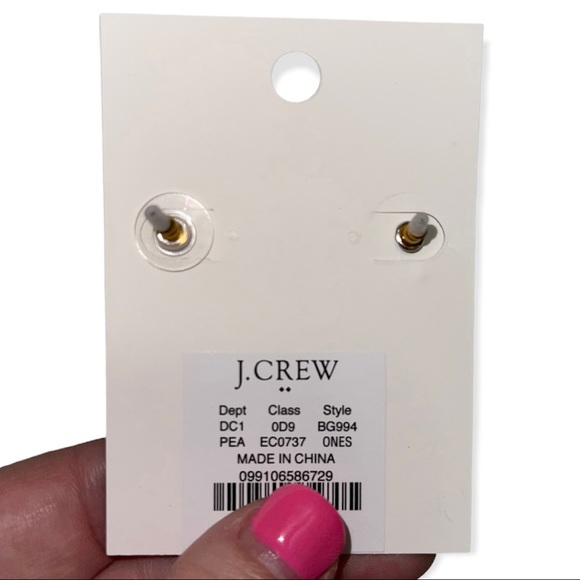 J. CREW Pearl Triangle Stud Earrings - Picture 6 of 7
